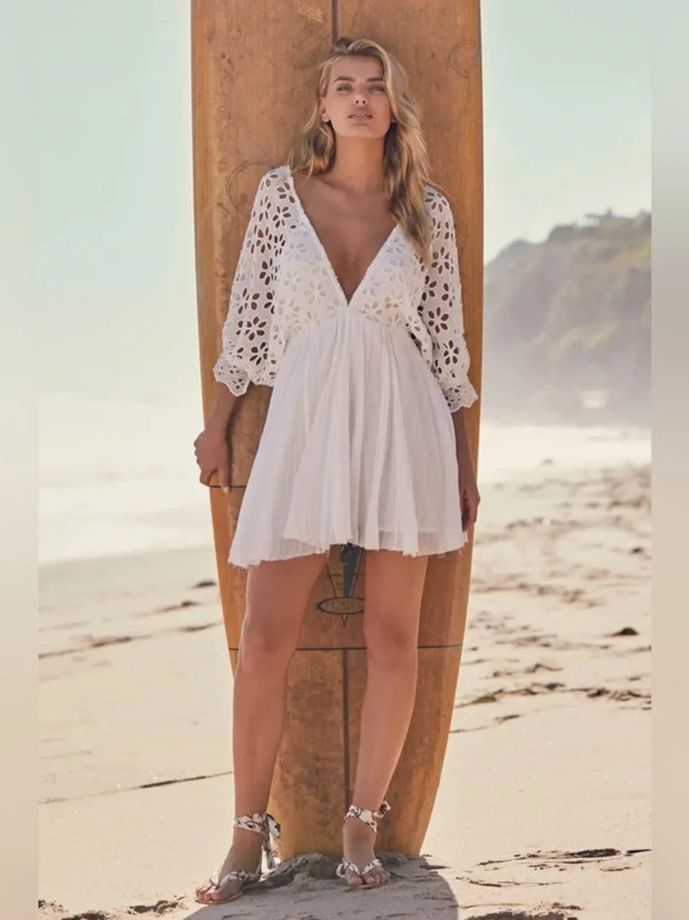 Free people Bella Note Eyelet Mini Dress